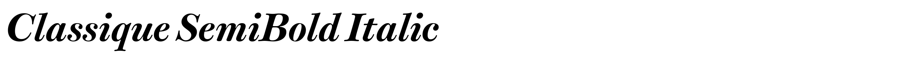 Classique SemiBold Italic